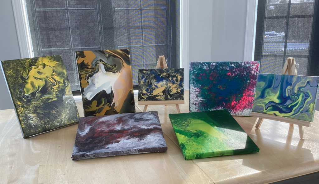 PASSEPORT CULTUREL – PEINTURE ACRYLIQUE « LE COULAGE » AVEC COLETTE FOURNIER ET DOMINIQUE LABELLE